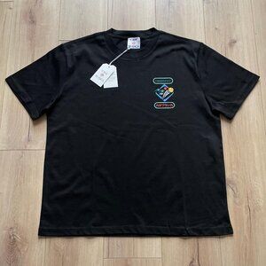 XXL Casablanca Men's Graphic Printed T-Shirt Cotton Relaxed Fit Black